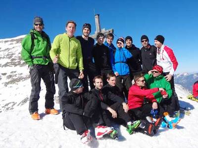 Das FTA Männer beim alternativen Konditionsschinden - Skitouren gehen am Pyhrn.