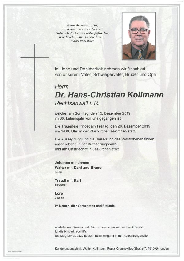 R.I.P. Hans-Christian Kollmann